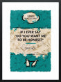 say no framed print by artist hue folk