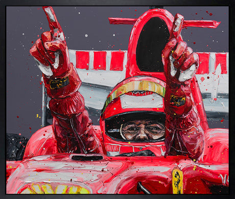 schumacher belgium 06 hand embelloshed canvas print framed by artist paul oz