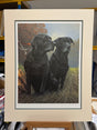senior service print mounted in plain cream mount with green inner edge by artist nigel hemming