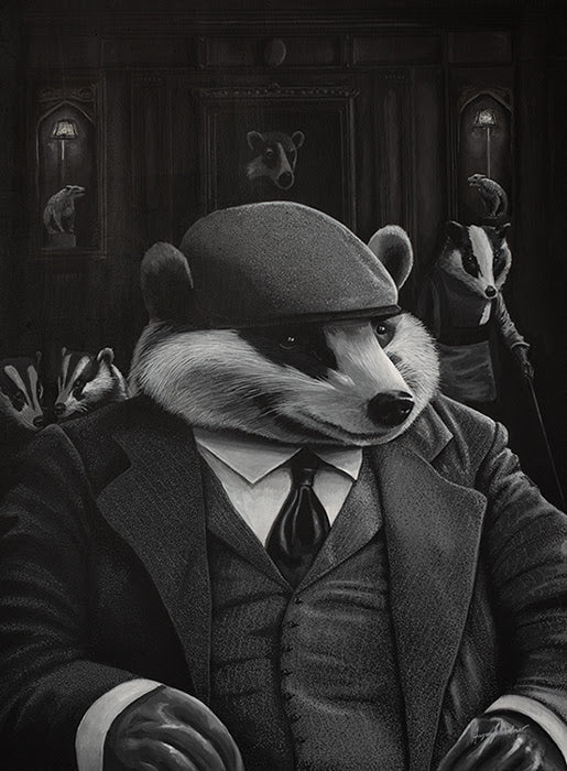 sett in ther ways mounted print by artist angus gardner