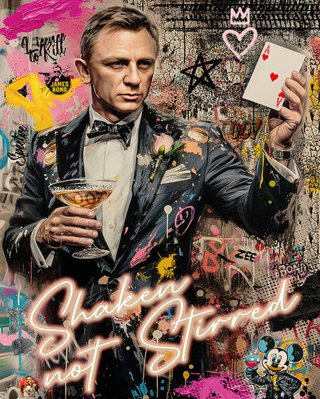 shaken not sitrred mounted print by artist zee