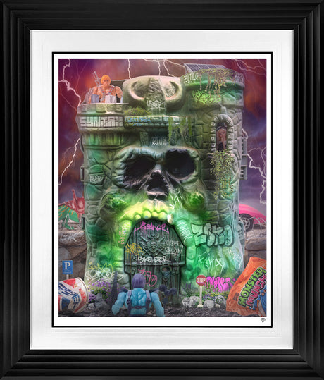 shes not here print framed in black by artist jj adams