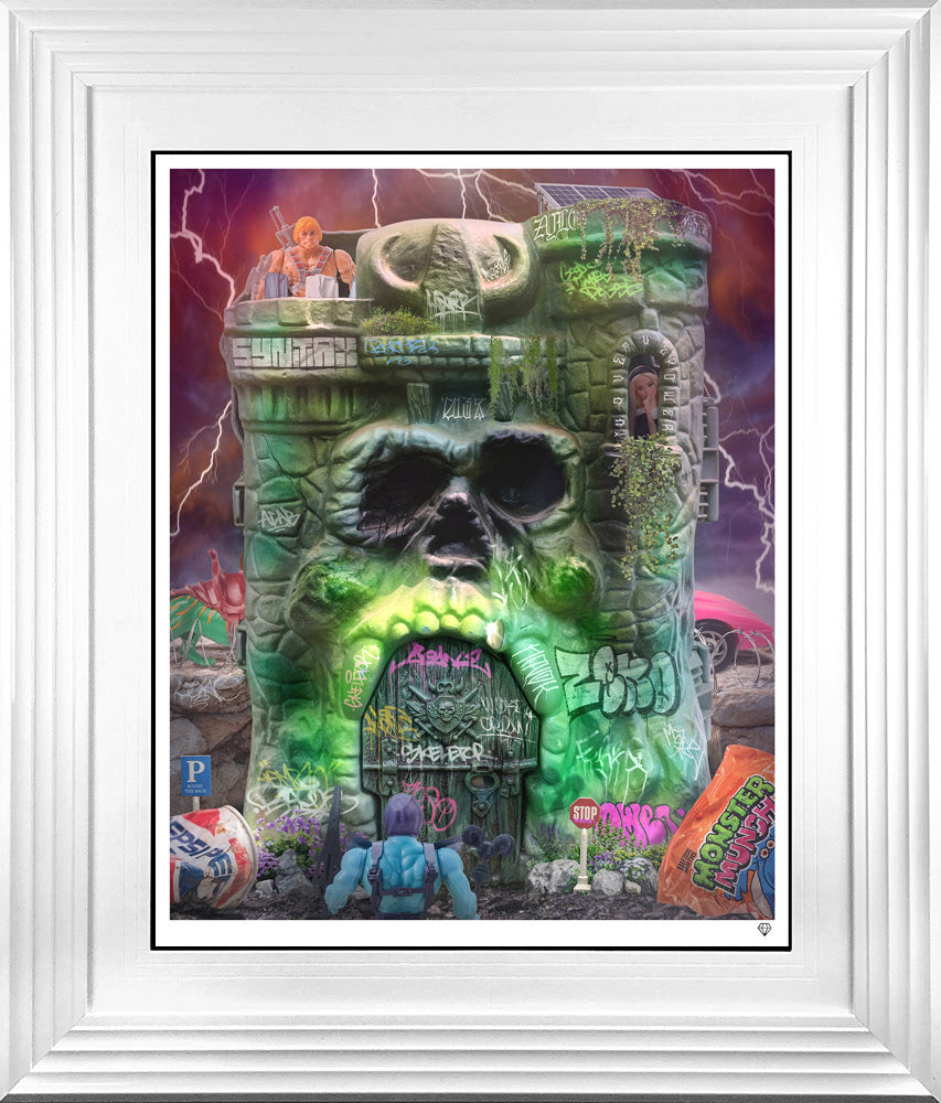 shes not here print framed in white by artist jj adams