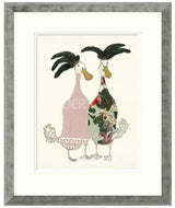 side parting print framed in pewter by artist anna wright