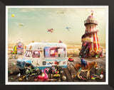 skools out 3 deluxe framed print by artist mark davies