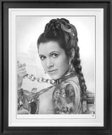 slave leia tattoo black and white print deluxe framed by artist jj adams