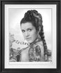 slave leia tattoo black and white print deluxe framed by artist jj adams