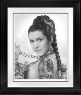 slave leia tattoo black and white print framed in black by artist jj adams