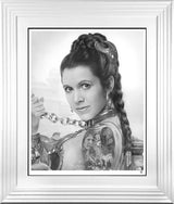 slave leia tattoo black and white print framed in white by artist jj adams
