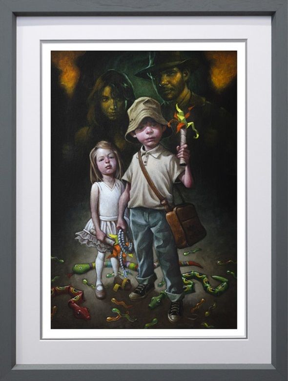 snakes whyd it have to be snakes print framed in grey by artist craig davison