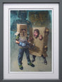 solo in cardboardite print framed in grey by artist craig davison