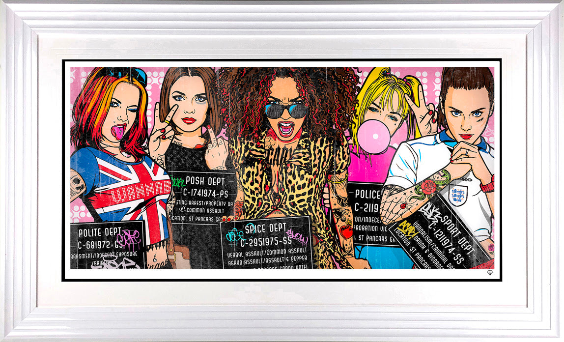 spice up your life print framed in white by artist jj adams