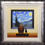 starry night framed print on canvas by artist chris chapman