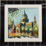 steps of st pauls framed original by artist simon wright