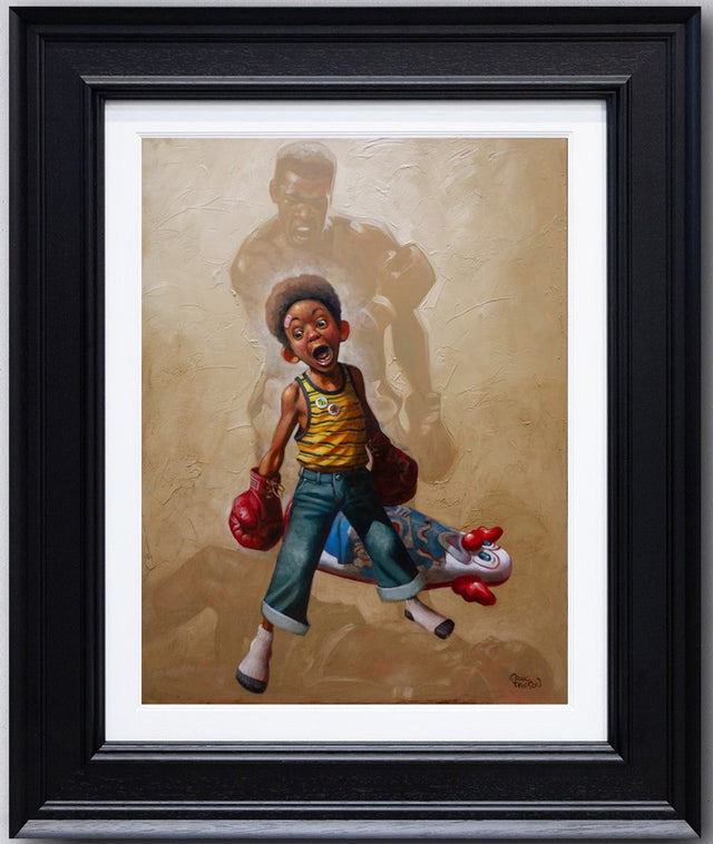 sting like a bee canvas print framed in black by artist craig davison