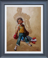 sting like a bee deluxe canvas print framed in grey by artist craif davison