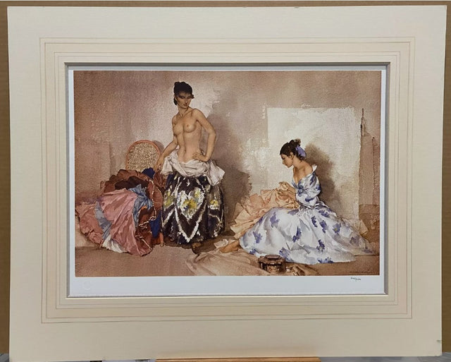 studio accessories mounted print by artist russell flint