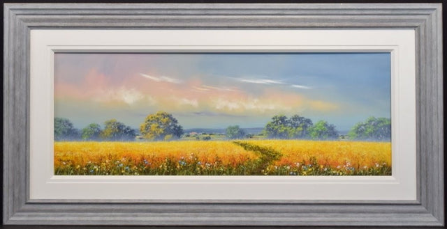 sunny pastures framed original by artist allan morgan