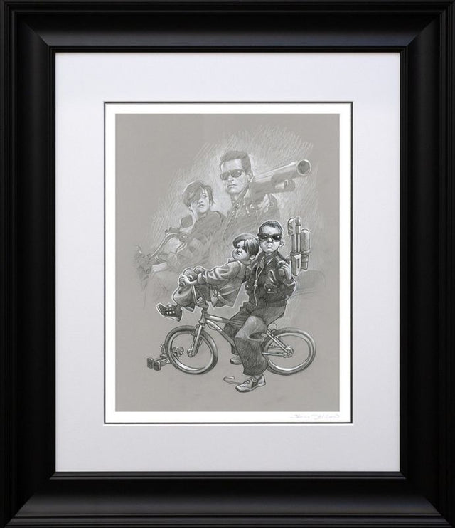 terminator too sketch framed print by artist craig davison