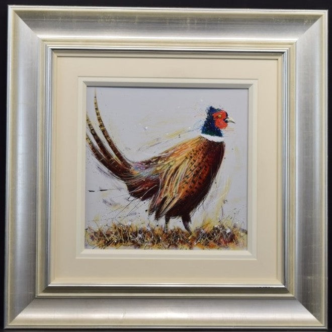 the god feather framed original by artist ruby keller
