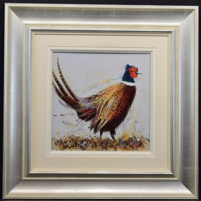 the god feather framed original by artist ruby keller