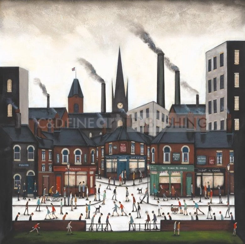 the heart of the town print mounted by artist sean durkin
