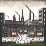 the heart of the town print mounted by artist sean durkin