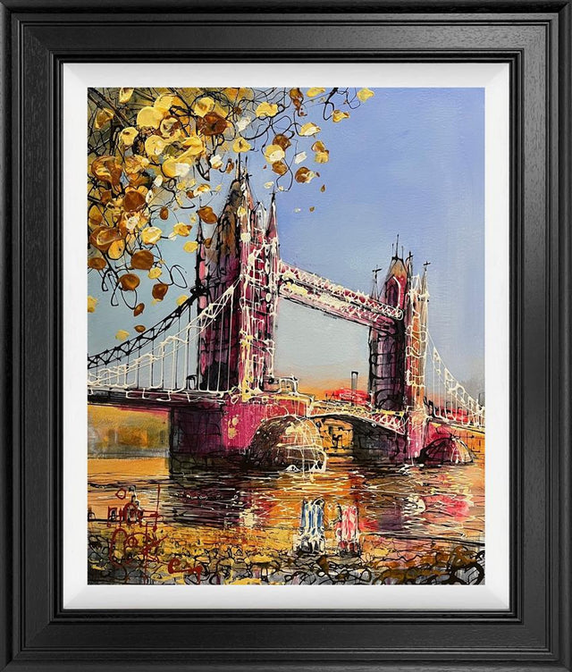 the iconic towers of london framed original by artist nigel cooke