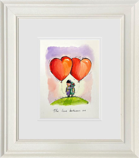the love between us original framed sketch by artist michael abrams