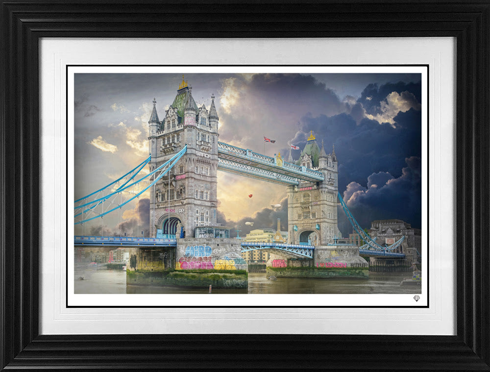 the other side print framed in black by artist jj adams