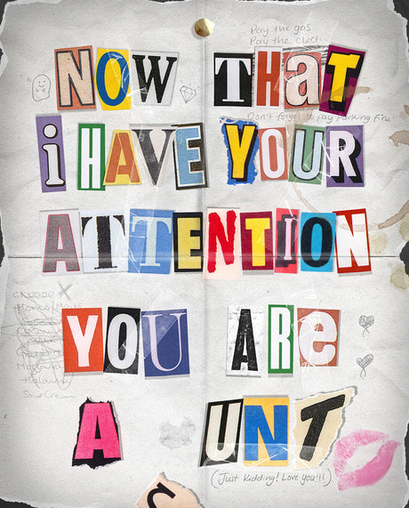 the ransom note print mounted by artist jj adams