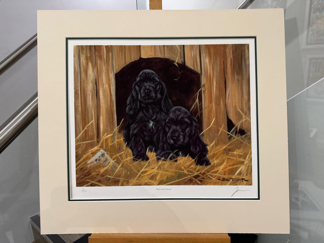 their first home mounted print by artist john trickett