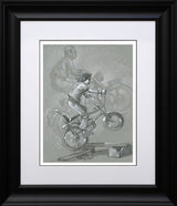 there will be no escape from zis camp sketch print framed by artist craig davison