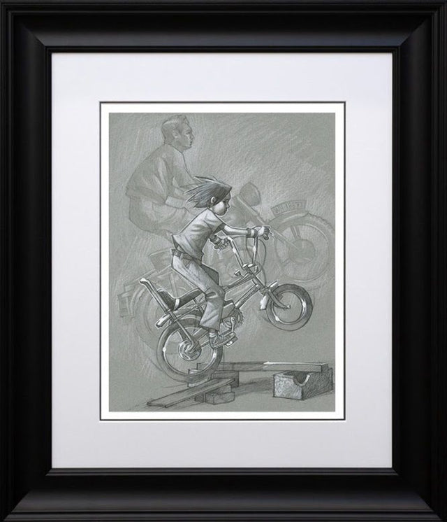 there will be no escape from zis camp sketch print framed by artist craig davison