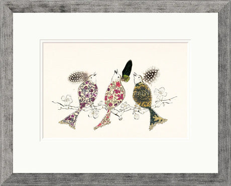 three liberty ladies print framed in pewter by artist anna wright