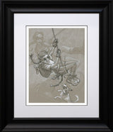 tomb me tomb you sketch print framed by artist kerry darlington