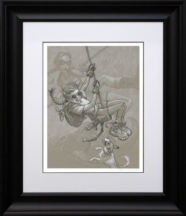tomb me tomb you sketch print framed by artist kerry darlington