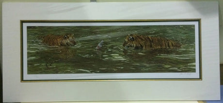 trouble brewing mounted print by artist alan hunt