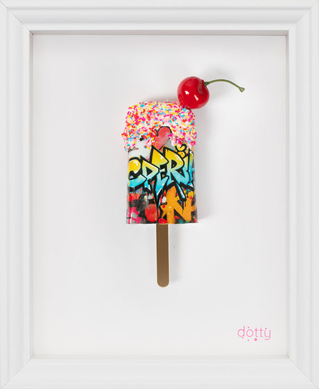 urban melt #5 3d framed original by artist dotty