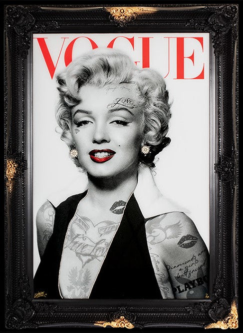 vogue monroe framed print by artist ghost