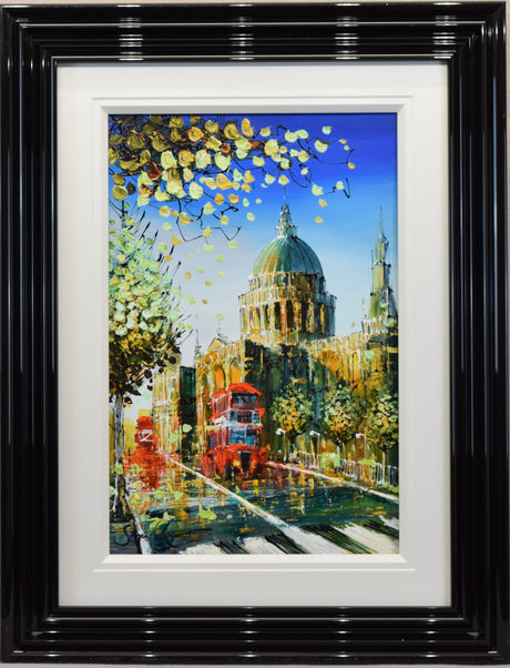 steps of st pauls framed original by artist simon wright