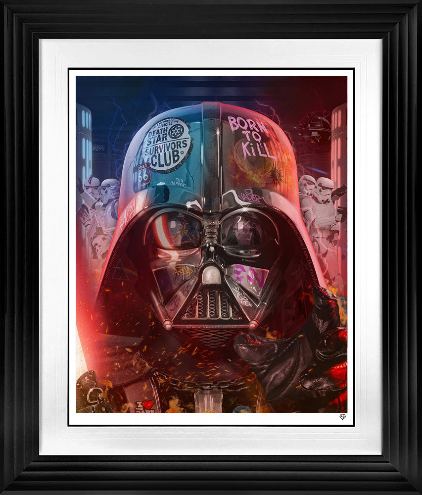 who your daddy print framed in black by artist jj adams