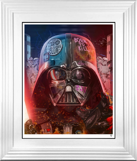 whos your daddy print framed in white by artist jj adams