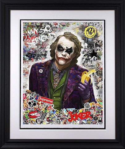 why so serious black framed print by artist zee