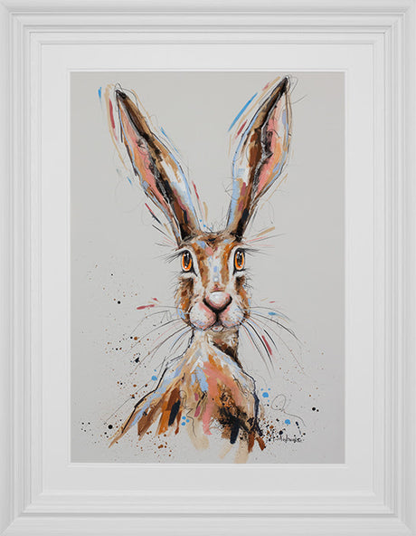wild and watching framed pastel original by artist ashley saunders