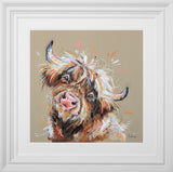 wild and wooly framed pastel orginal by artist ashley saunders