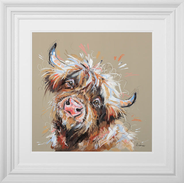 wild and wooly framed pastel orginal by artist ashley saunders