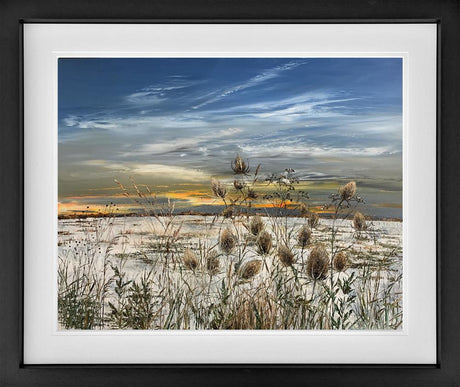 winter framed print by artist kimberley harris 