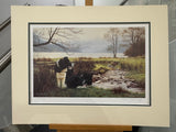 working pair ounted print by artist steven townsend