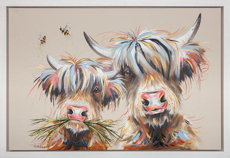worn hooves warm heart framed acrylic original by artist ashley saunders